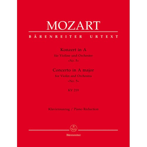W. A. Mozart - Concertul Nr. 5 pentru vioară în La Major - KV 219