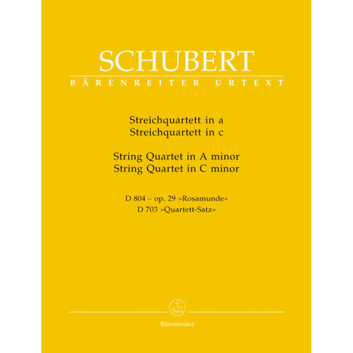 Franz Schubert - Cvartetul "Rosamunde" în la minor, D 804 - și cvartetul în do minor, D703, Quartett-Satz